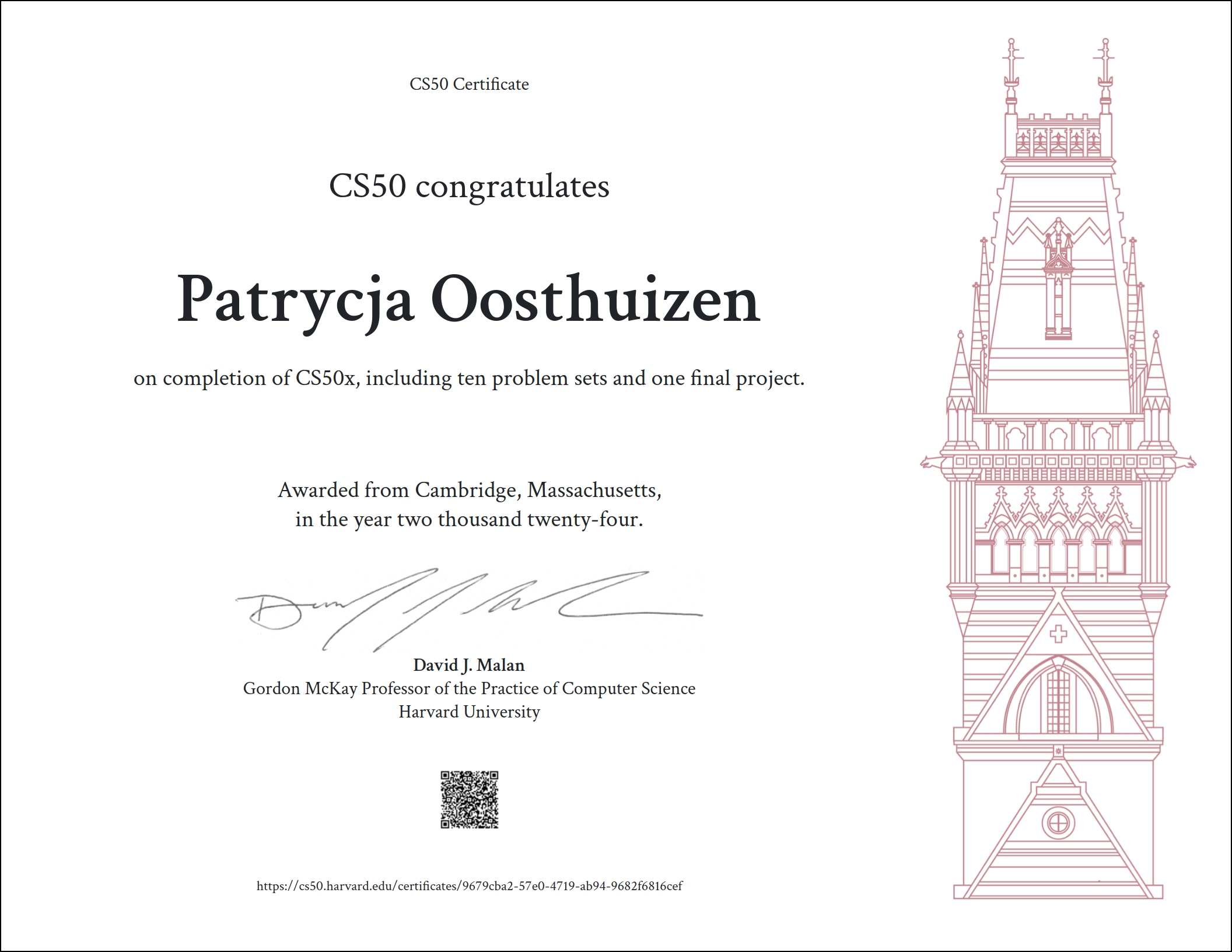 Patrycja's introduction to coding certificate Patrycja's introduction to coding certificate